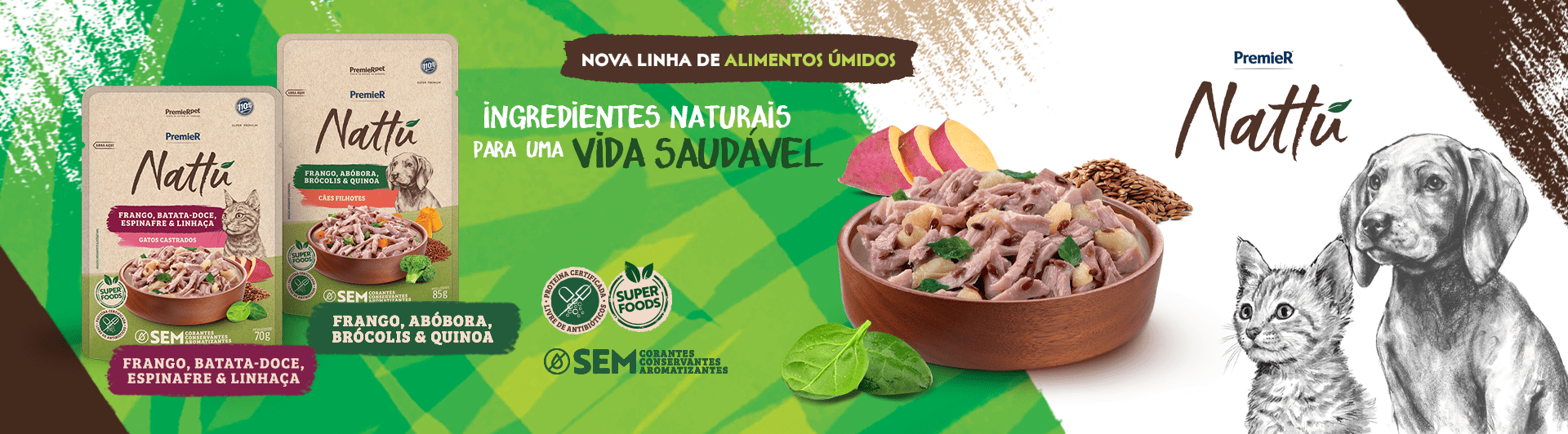 PremieR Nattú - Nova linha de alimentos úmidos com ingredientes naturais para uma vida saudável