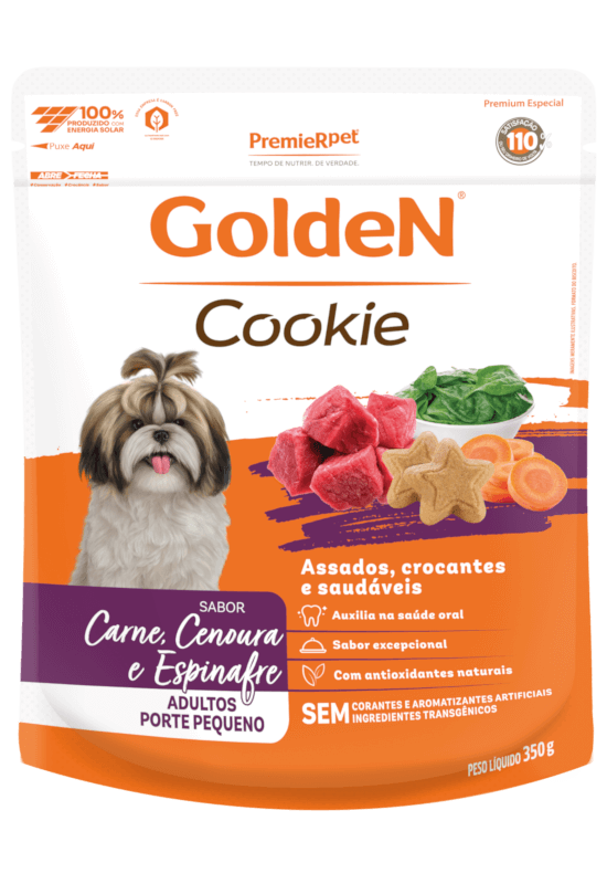 GoldeN Cookie para Cães Adultos | Carne, Cenoura e Espinafre
