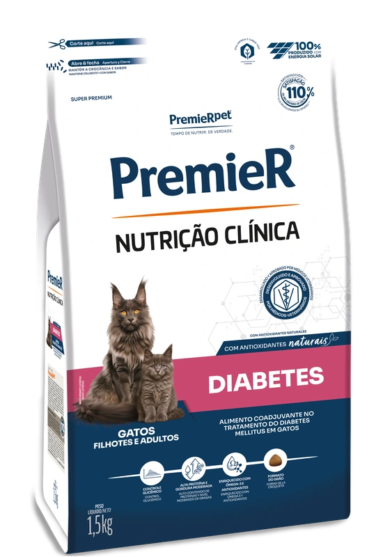 PremieR Nutrição Clínica Gatos Diabetes